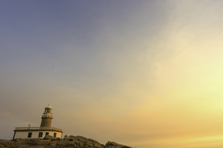 Lighthouse of Corrubedo (La Coruna, Spain).の写真素材