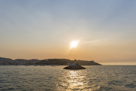 Coast of Baiona (Pontevedra, Spain).の写真素材
