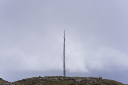 Antenna in El Cable (Fuente De, Cantabria - Spain).の写真素材