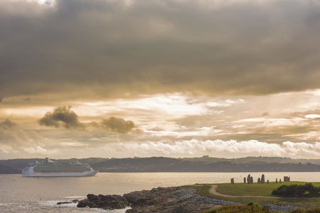 Cruise in La Coruna Coast, Spain.の写真素材