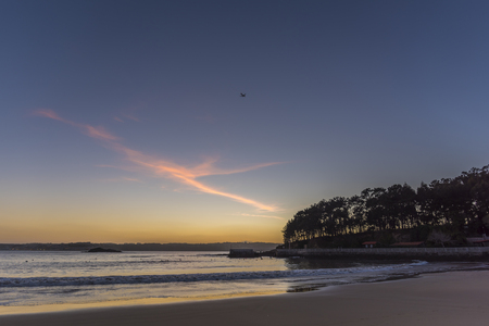 Perbes beach (La Coruna, Spain).の写真素材