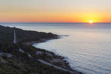 Sunrise in Torre Bellver (Oropesa del Mar, Castellon - Spain).の写真素材