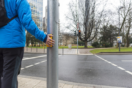 Pushbutton semaphore in the street.のeditorial素材