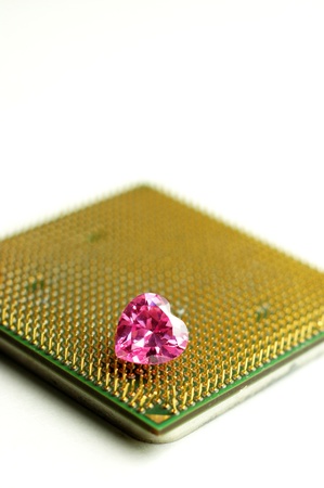 Gold Processor and Pink Diamondの写真素材