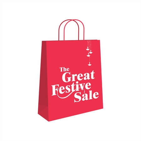 Creative Template for The Great Festive Sale. Banner Design for Sale Promotional Activity. Editable Illustration.のイラスト素材