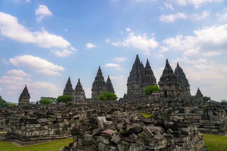History of Prambanan Temple, Yogyakarta, Indonesia.のeditorial素材
