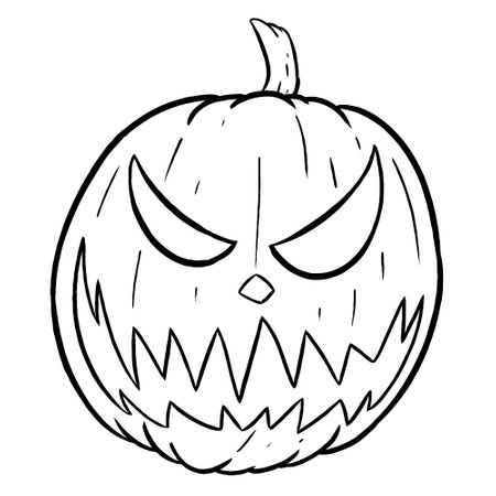 Halloween pumpkin illustration. Perfect for art, postcards, cards, wall decor, t-shirts, cards, prints, drawing books, coloring books, wallpaper, prints, cards, ect.の写真素材