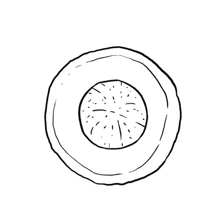 Avocado outline top view. Perfect for art, postcards, cards, wall decor, t-shirts, cards, prints, drawing books, coloring books, wallpaper, prints, cards, ect.の写真素材