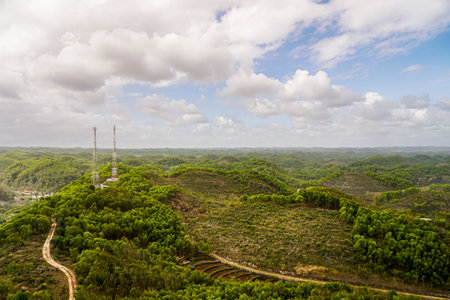 Baron beach view hill, seen from south to north.の写真素材
