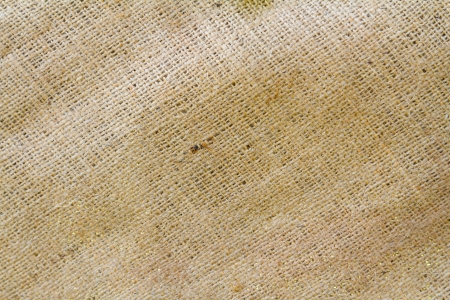 Burlap in a diagonal pattern creates this unique texture.の写真素材