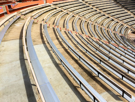 Outdoor bleacher seating in this California Amphitheater.
