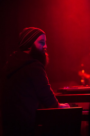 EUGENE, OR - JANUARY 9, 2015: Independent postrock band This Patch of Sky performs a concert at the...