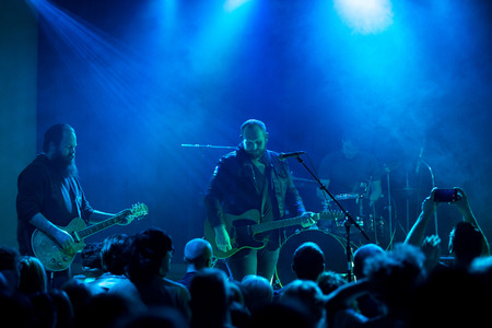 EUGENE, OR - JANUARY 9, 2015: Independent postrock band This Patch of Sky performs a concert at the...