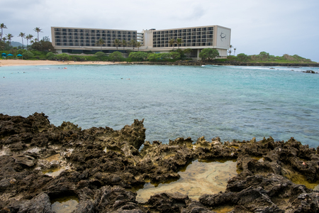 TURTLE BAY, OAHU, HAWAII - FEBRUARY 19, 2017: Backside of the famed Turtle Bay Resort on the North Shore of Oahu Hawaii.のeditorial素材