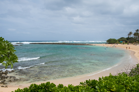 TURTLE BAY, OAHU, HAWAII - FEBRUARY 19, 2017: Backside of the famed Turtle Bay Resort on the North Shore of Oahu Hawaii.のeditorial素材