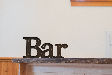 Bar Sign At Wedding Venueの写真素材