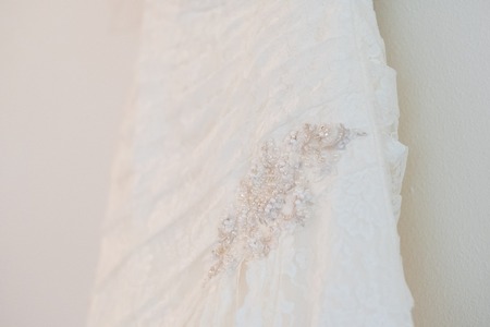 White Custom Wedding Dressの写真素材