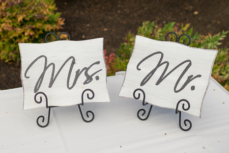 Wedding Reception Sign Decorの写真素材