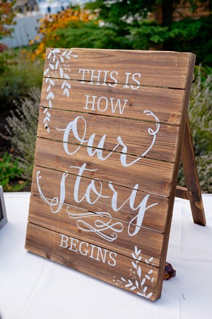 Wedding Reception Sign Decorの写真素材