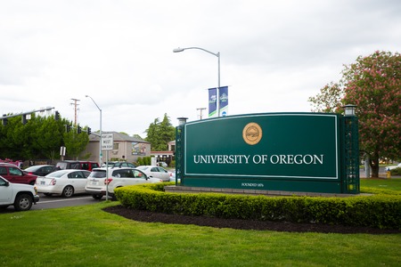 University of Oregon Campus Signのeditorial素材