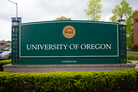 University of Oregon Campus Signのeditorial素材