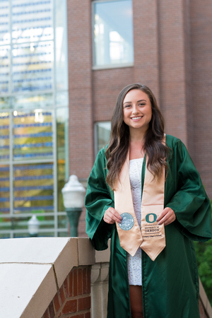 University of Oregon Female College Gradのeditorial素材