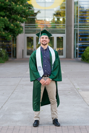 College Grad on Campus in Oregonのeditorial素材