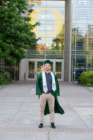 College Grad on Campus in Oregonのeditorial素材