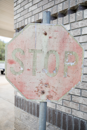 Vintage Stop Signの写真素材