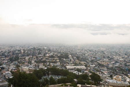San Francisco City Skyline from Twin Peaksのeditorial素材