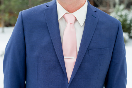 Blue Groom Slim Fit Suitの写真素材