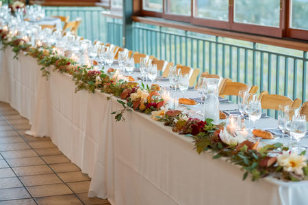 Wedding Reception Table at Winery Weddingの写真素材