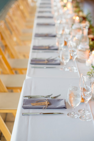 Wedding Reception Table at Winery Weddingの写真素材