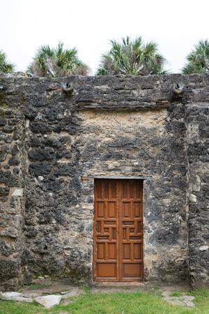 Very old Mission Concepcion or Conception in San Antonio Texas.の写真素材