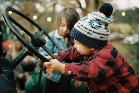 Christmas Tree Farm Film Scans with Oregon Kidの写真素材