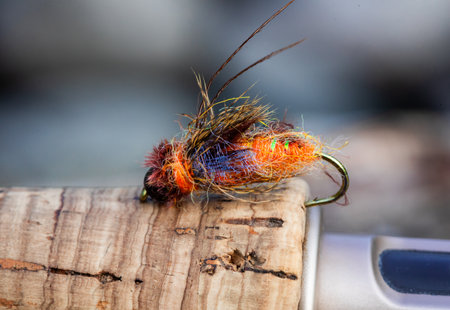 Fly Fishing Detail Closeup at the River