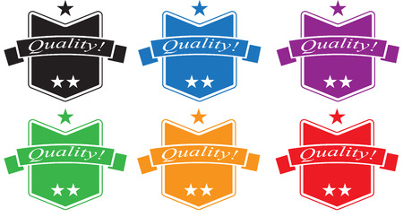 Quality Sticker Setのイラスト素材