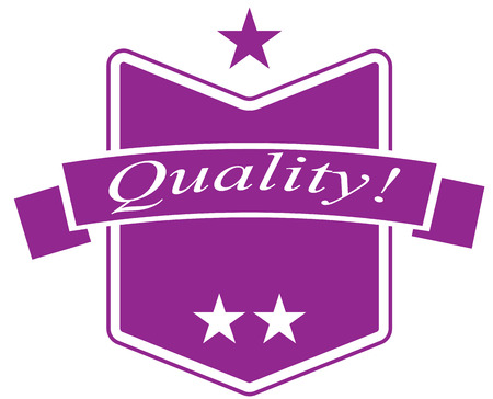 Purple Quality Stickerのイラスト素材
