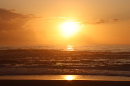 Sunset over the Pacific Ocean. Oregon USAの写真素材