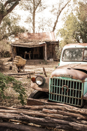 Old abandoned home of the wild west daysの写真素材