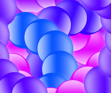 A colorful pastel swirl of shiny bubbles.の写真素材