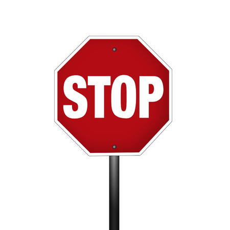An isolated graphic stop signの写真素材