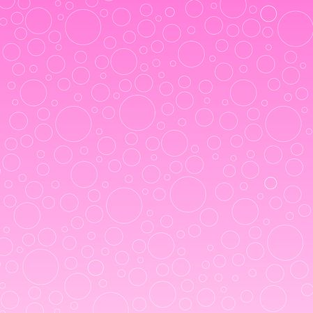 Graphic illustration of random sized bubbles against a pink gradient background.の写真素材