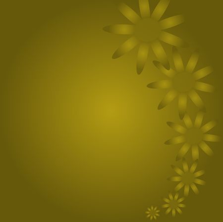 Gold flowers against a darker gradient background.の写真素材