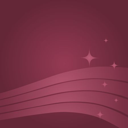 Graphic illustration of abstract swoops and stars against a mauve background.の写真素材