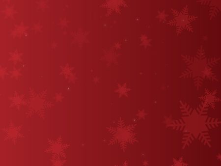Graphic illustration of snowflakes and sparkles against a red gradient background.の写真素材