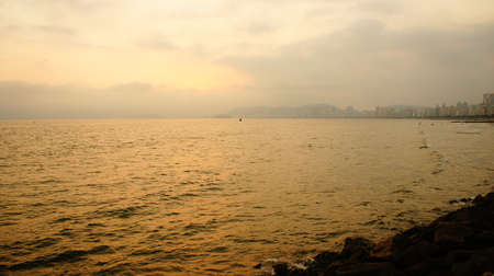 Chile Brazil, Sky, Blue, Green, Brown, Flag, water, Beach ,, Grayの写真素材