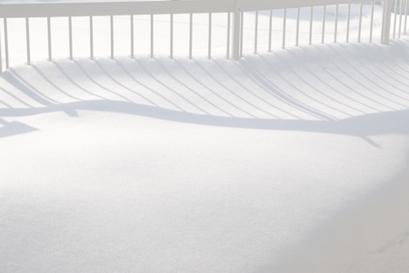 Shadows over the white snow.の写真素材