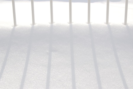 A close-up of a snow bank under the sun.の写真素材