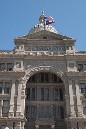 This is a close-up of the capitol located in Austin, Texas.の写真素材